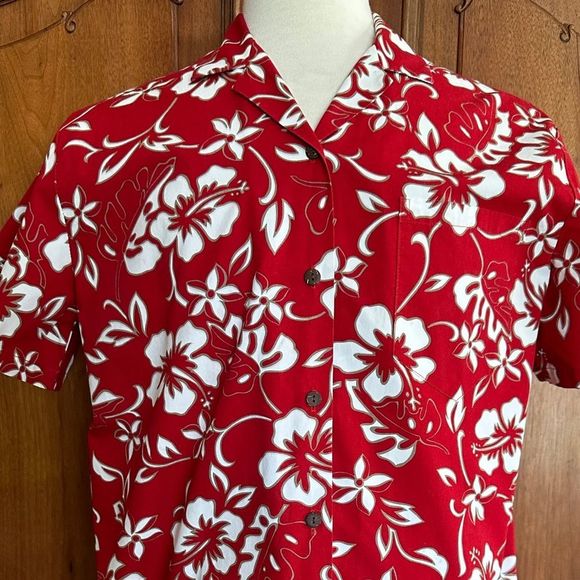 HILO HATTIE’S Classic Shirt Original Hawaiian Hibiscus Aloha Shirt Size Medium - Picture 4 of 8